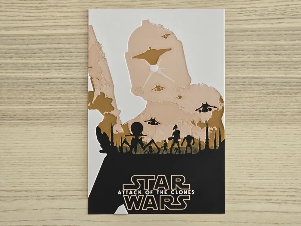 HueForge model: Star Wars Attack of the Clones - HueForge Poster by EisenWorld