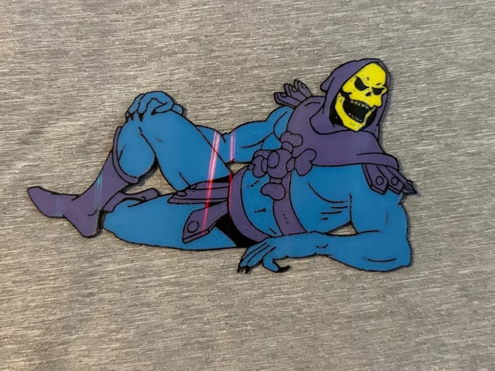 Skeletor Bookmark or Fridge Magnet - Flatforge by Hey Ben HueForge model: Skeletor Bookmark or Fridge Magnet - Flatforge by Hey Ben