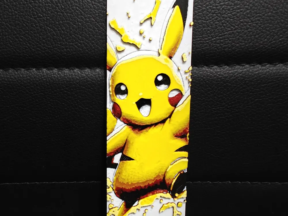 Pikachu Bookmark by TheHueforgeLady HueForge model: Pikachu Bookmark by TheHueforgeLady
