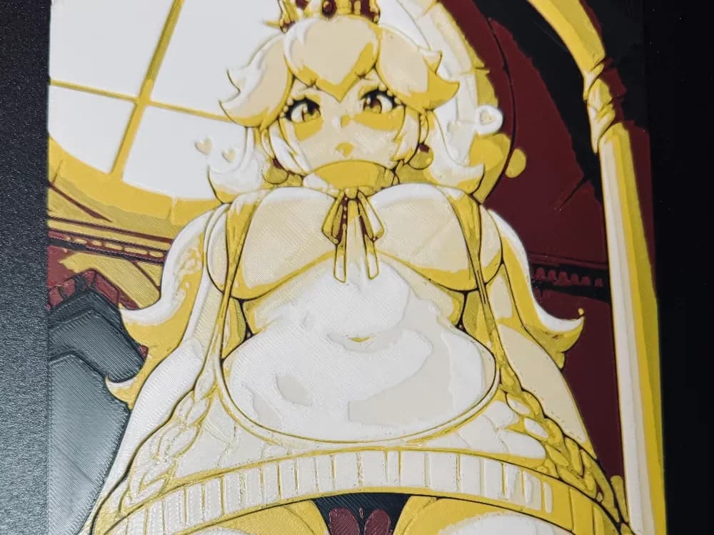 Peach in Hell by World of Glt 3d HueForge model: Peach in Hell by World of Glt 3d