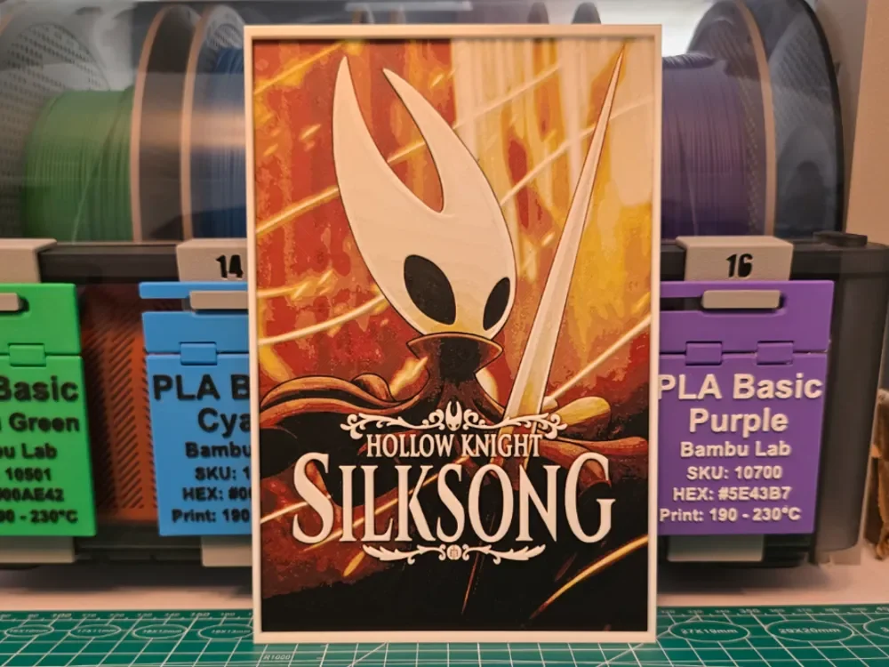 Hollow Knight: Silksong Poster - Hueforge Art by Lumpy3D HueForge model: Hollow Knight: Silksong Poster - Hueforge Art by Lumpy3D