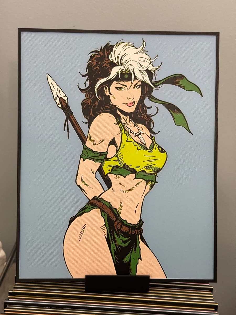 Savage Land Rogue by Strata Prints HueForge model: Savage Land Rogue by Strata Prints
