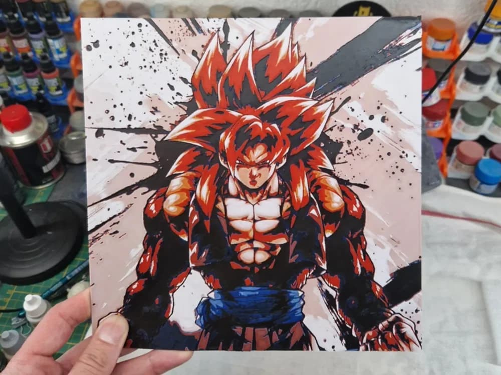 Dragon Ball GT Hueforge - Gogeta SSJ4 by Dakiren HueForge model: Dragon Ball GT Hueforge - Gogeta SSJ4 by Dakiren