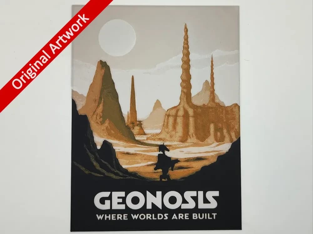 Geonosis travel poster - hueforge by Altf4-Formation HueForge model: Geonosis travel poster - hueforge by Altf4-Formation