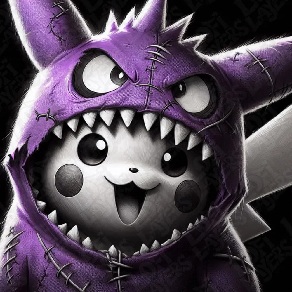 Halloween Pikachu Hueforge by LoFi Layers HueForge model: Halloween Pikachu Hueforge by LoFi Layers