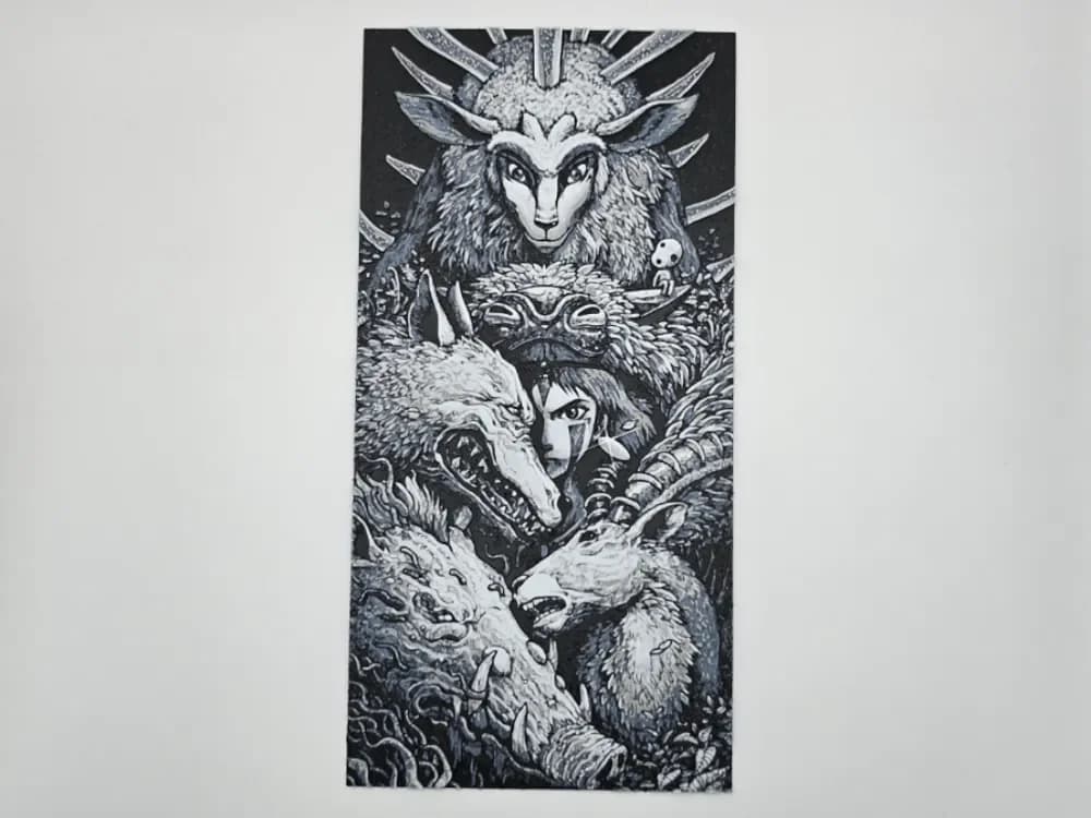 Princess Mononoke Artwork by Kactus Fpv HueForge model: Princess Mononoke Artwork by Kactus Fpv