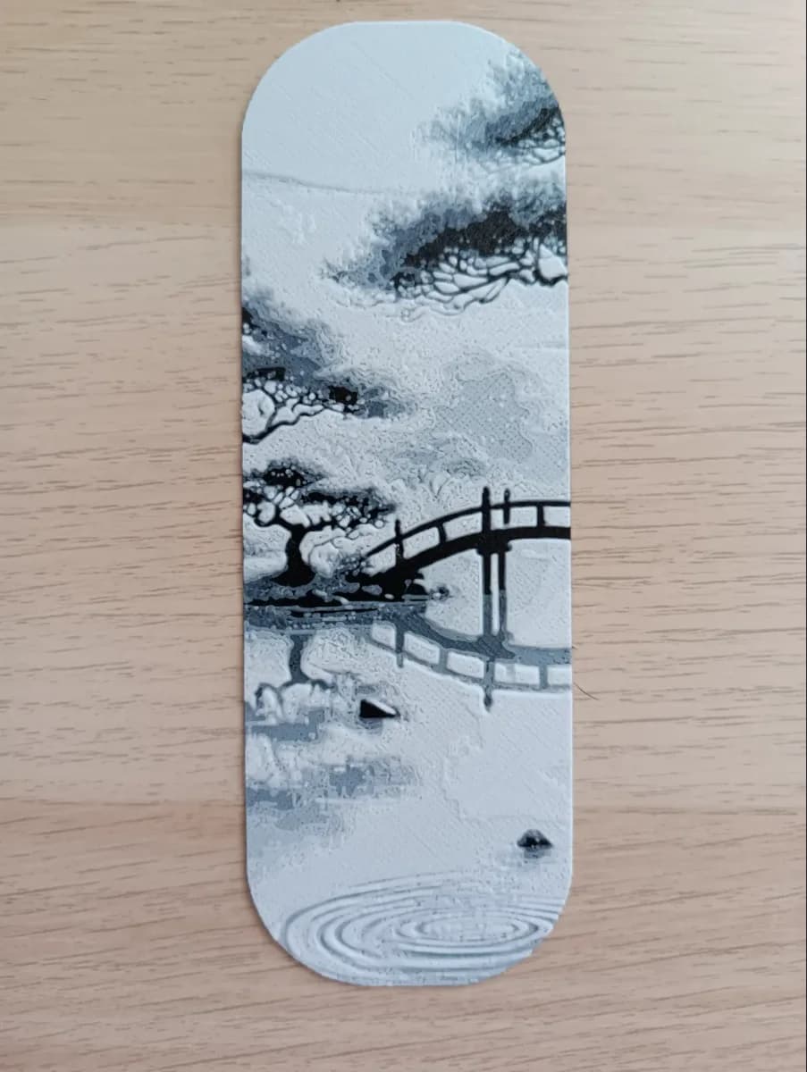 Japan Lake 2 Bookmark by Atrus Design HueForge model: Japan Lake 2 Bookmark by Atrus Design