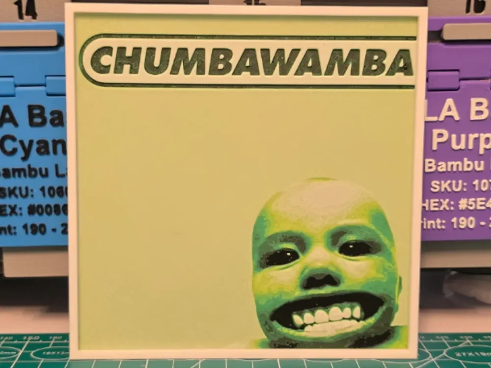 Chumbawamba's "Tubthumper" Album - Hueforge Art by Lumpy3D HueForge model: Chumbawamba's "Tubthumper" Album - Hueforge Art by Lumpy3D
