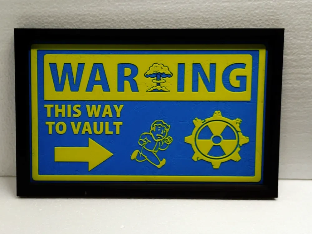 Fallout This Way To Vault by Asgar3D HueForge model: Fallout This Way To Vault by Asgar3D