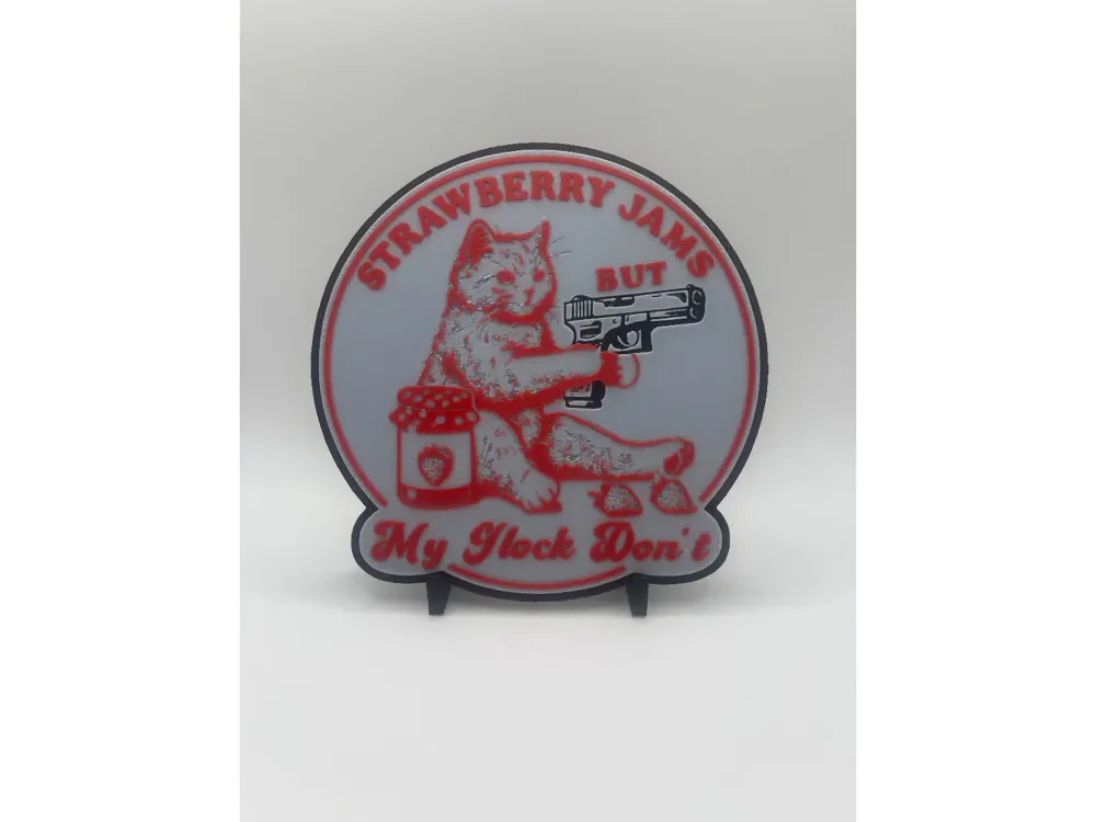 Strawberry Jams, My Glock Doesn't meme - Hueforge Strawberry Jams, My Glock Doesn't meme - Hueforge