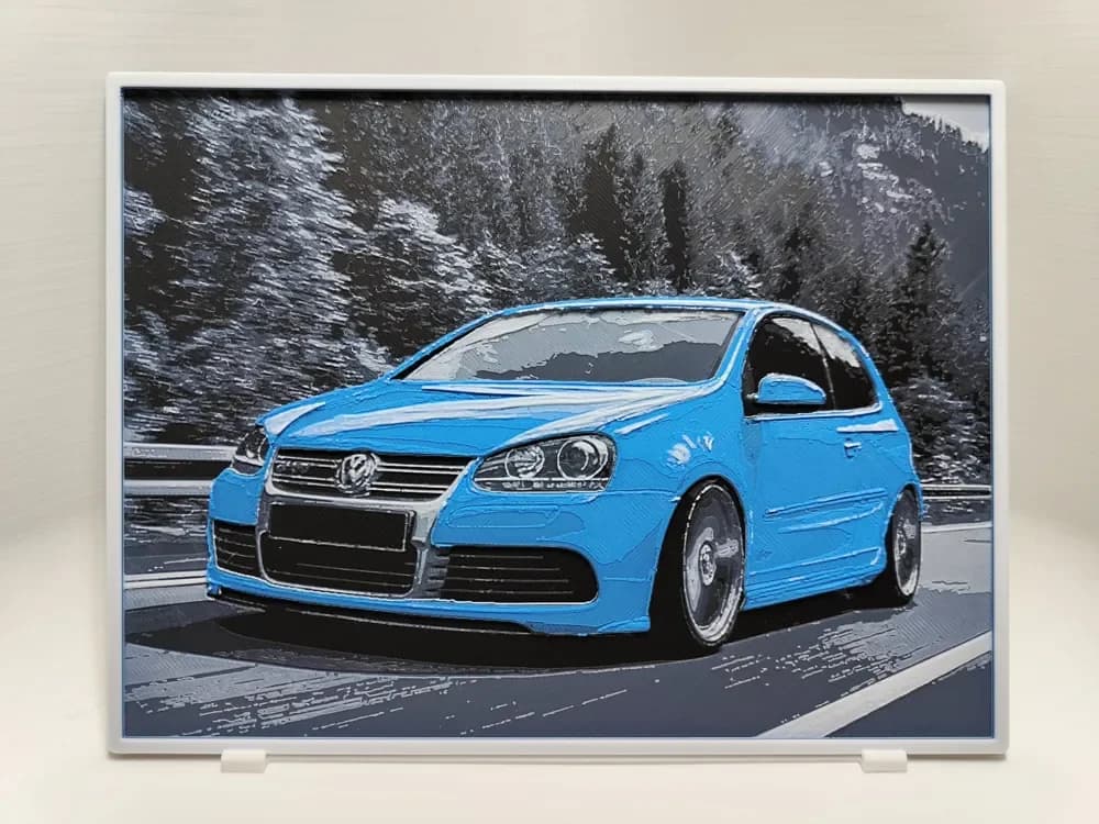 VW Golf R32 Mk5 - Hueforge by BeaN HueForge model: VW Golf R32 Mk5 - Hueforge by BeaN