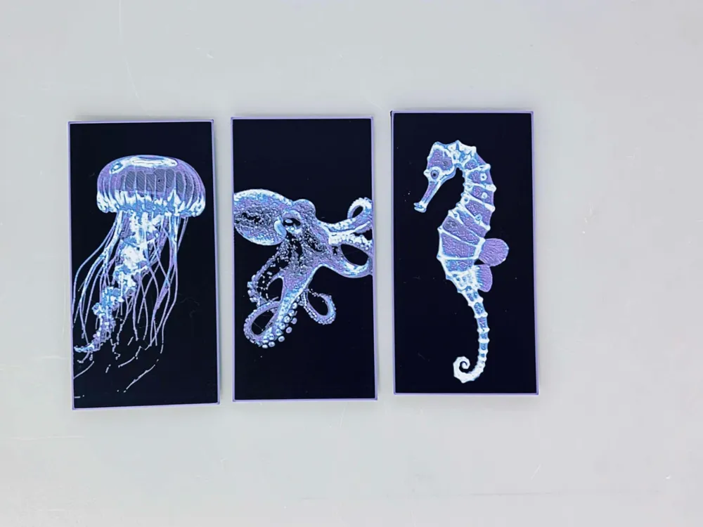 Under the Sea - Bookmark Set by 3djd HueForge model: Under the Sea - Bookmark Set by 3djd