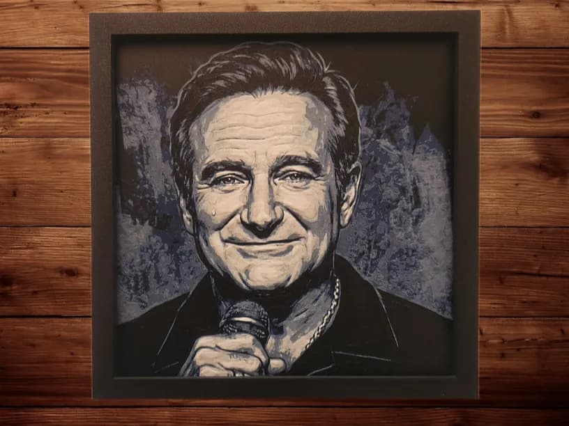 Robin Williams by Side Quest Hues HueForge model: Robin Williams by Side Quest Hues