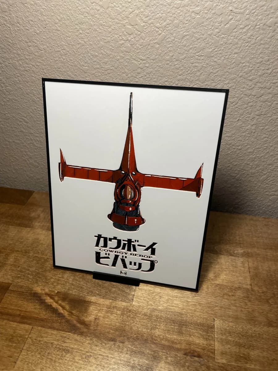 Swordfish II - Cowboy Bebop by Cloudy Nostalgia HueForge model: Swordfish II - Cowboy Bebop by Cloudy Nostalgia