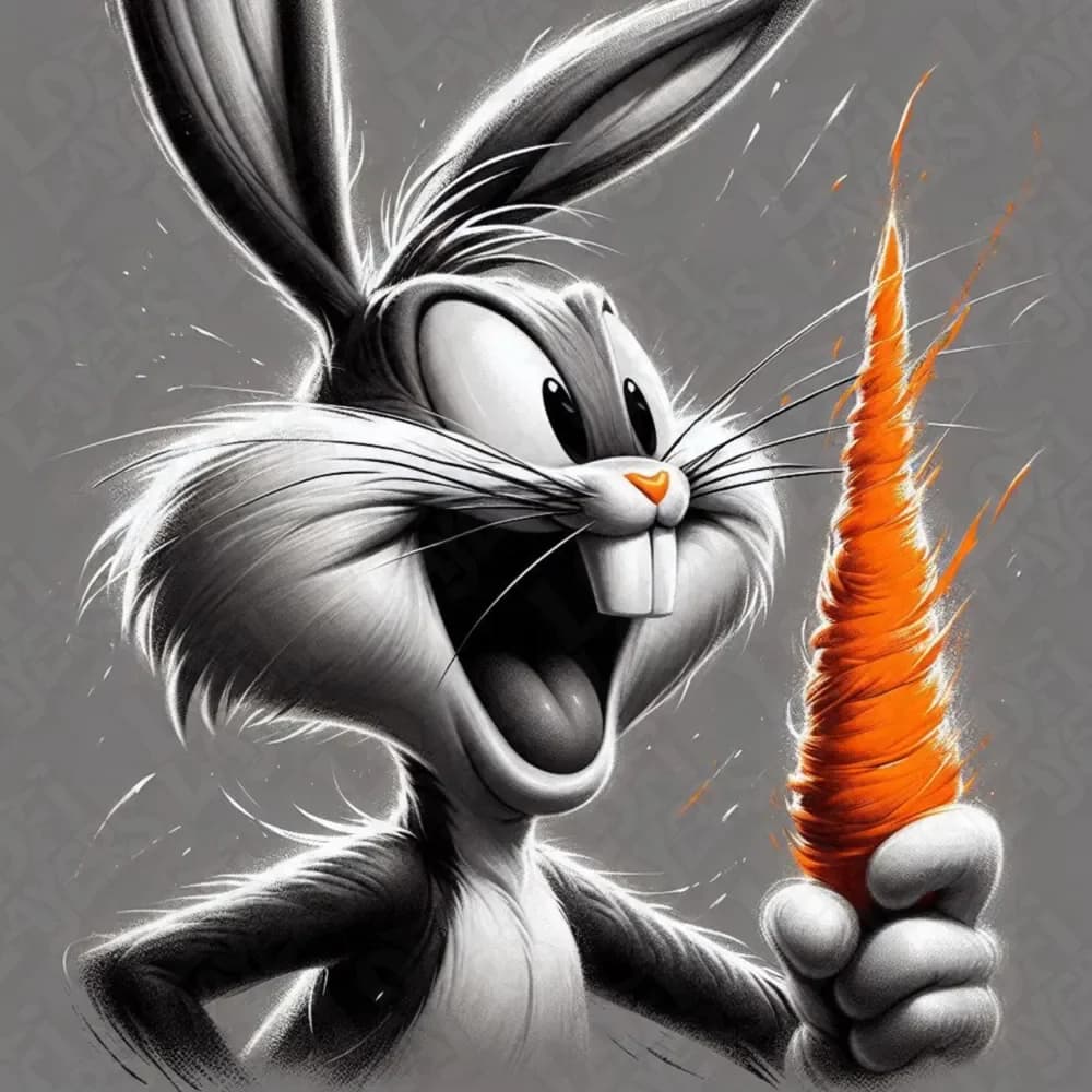 Bugs Bunny Hueforge by LoFi Layers HueForge model: Bugs Bunny Hueforge by LoFi Layers