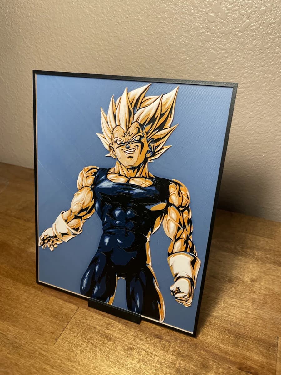 Majin Form Vegeta by Cloudy Nostalgia HueForge model: Majin Form Vegeta by Cloudy Nostalgia
