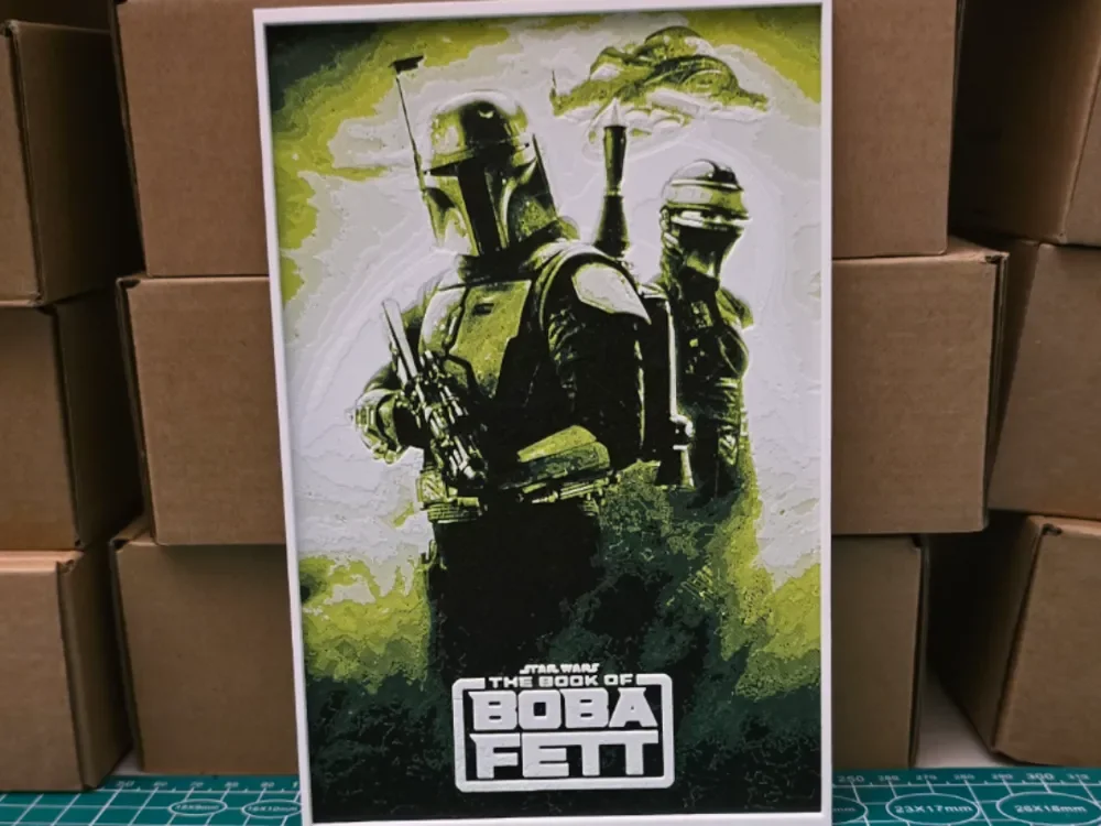HueForge model: Star Wars The Book of Boba Fett - Hueforge Art by Lumpy3D