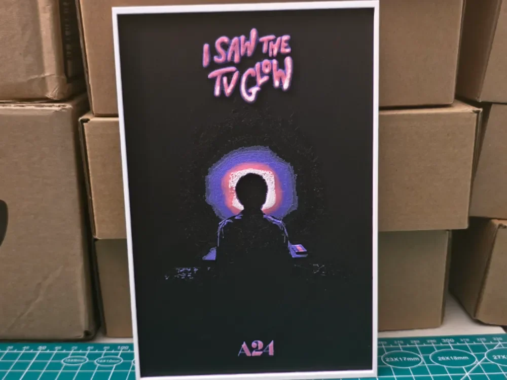 I Saw The TV Glow Movie Poster - Hueforge Art by Lumpy3D HueForge model: I Saw The TV Glow Movie Poster - Hueforge Art by Lumpy3D