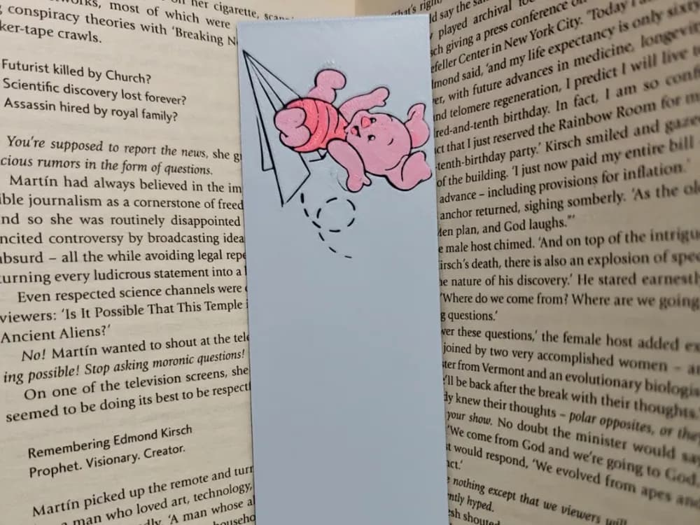 Piglet Winnie The Pooh Bookmark Set NOAMS REQUIRED by TheHueforgeLady HueForge model: Piglet Winnie The Pooh Bookmark Set NOAMS REQUIRED by TheHueforgeLady