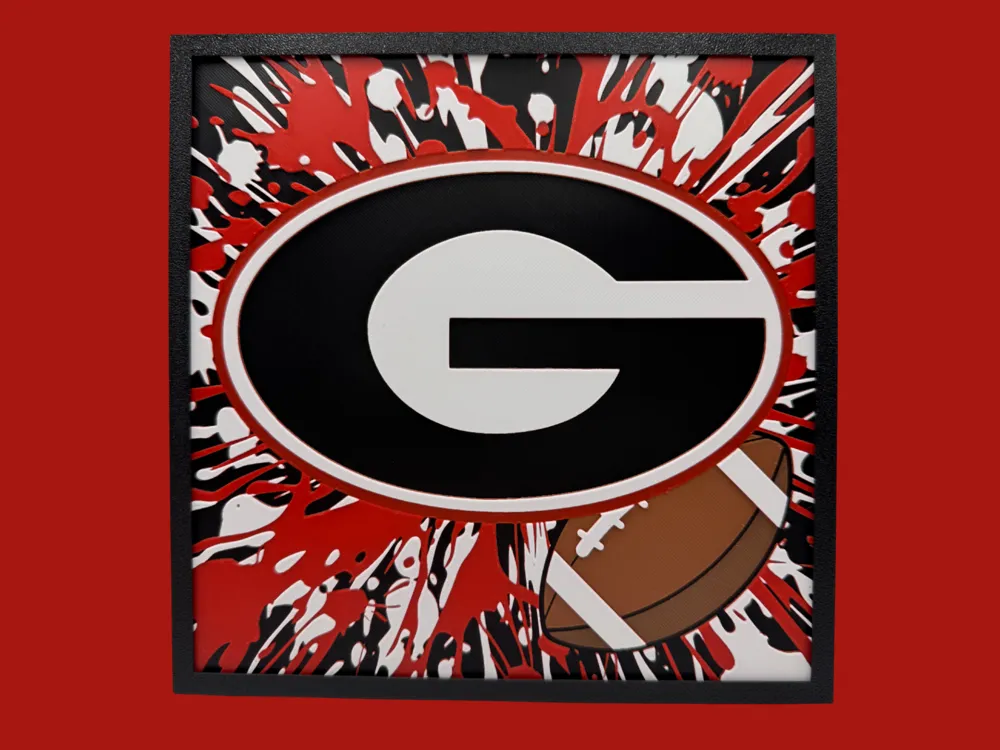 Georgia University - Bulldogs NCAA Football by Canadian Gamer HueForge model: Georgia University - Bulldogs NCAA Football by Canadian Gamer