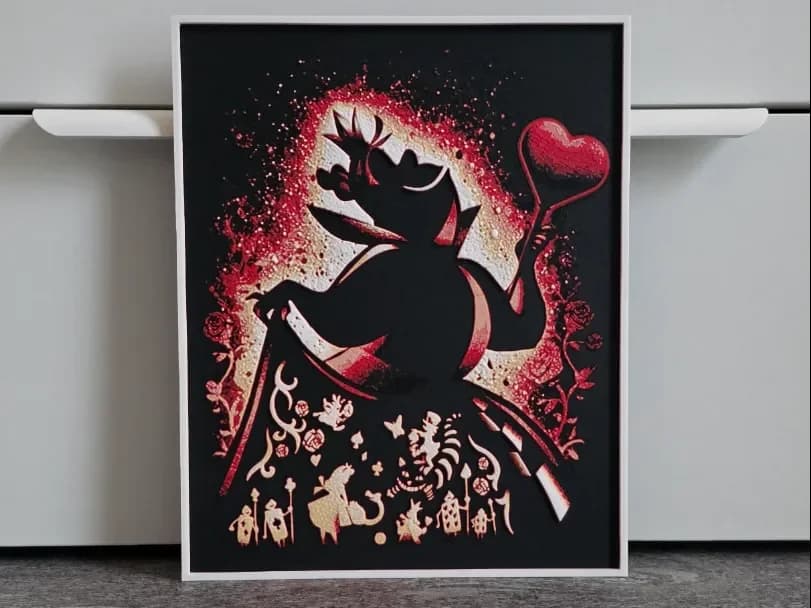 Disney Queen of Hearts Hueforge by RIVY3Dprint HueForge model: Disney Queen of Hearts Hueforge by RIVY3Dprint