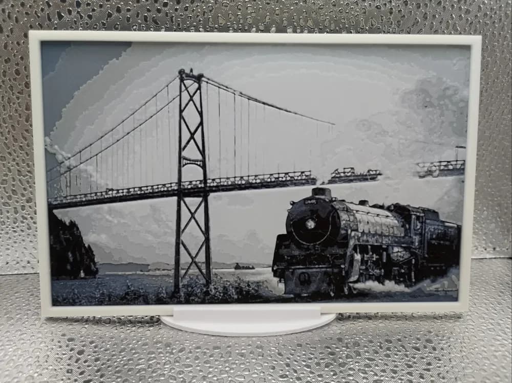 Royal Hudson under Lions Gate Bridge hueforge by Borishotch Industries HueForge model: Royal Hudson under Lions Gate Bridge hueforge by Borishotch Industries