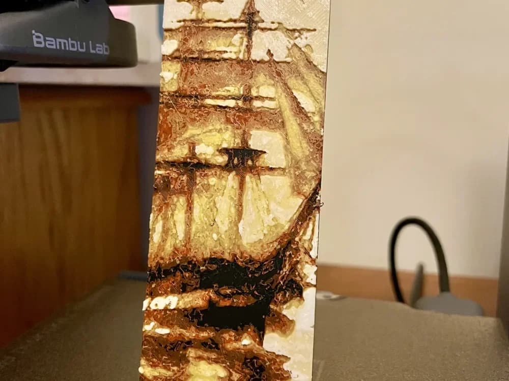 Ship Bookmark by 3D_Forged HueForge model: Ship Bookmark by 3D_Forged