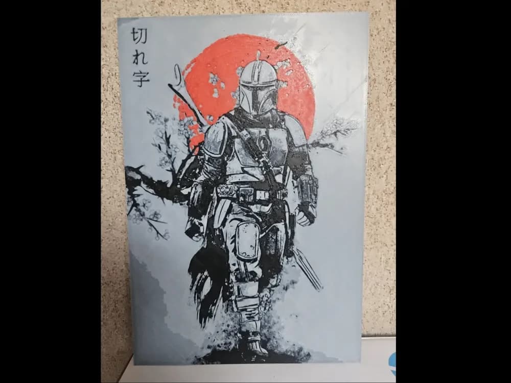 Star Wars Mandalorian Chinese - Hueforge by 3D_Rey HueForge model: Star Wars Mandalorian Chinese - Hueforge by 3D_Rey