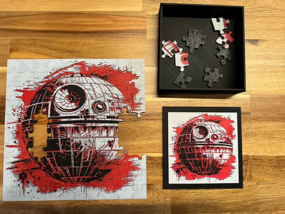 HueForge model: PUZZLE - Death Star by Canadian Gamer