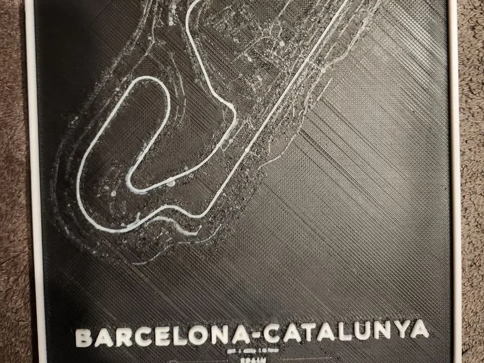 Barcelona Circuit F1 - HueForge by keko HueForge model: Barcelona Circuit F1 - HueForge by keko