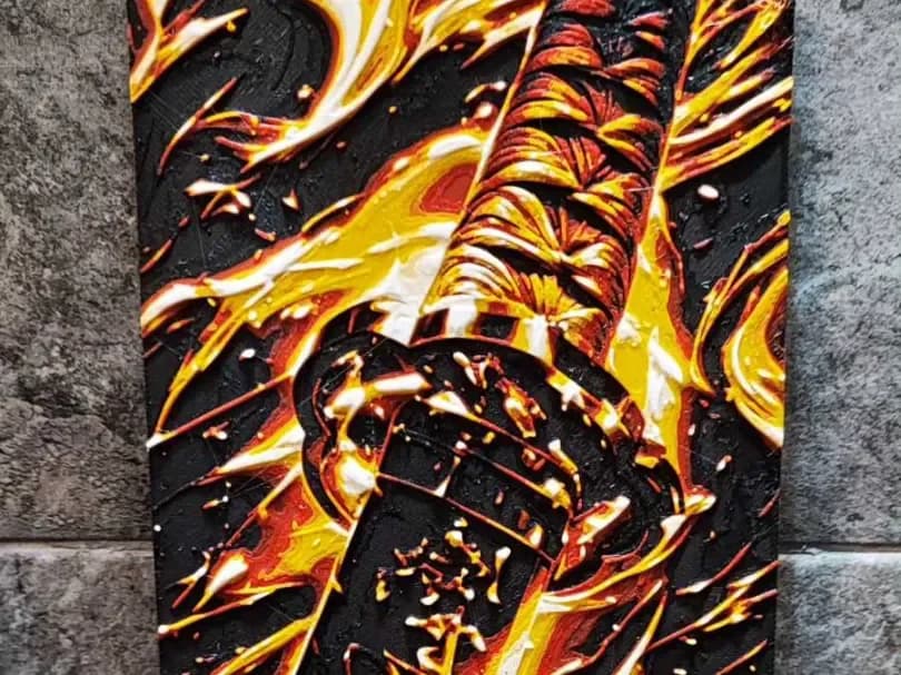 Ronin Flames by Garuda3D HueForge model: Ronin Flames by Garuda3D