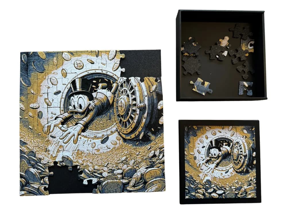 Scrooge McDuck Puzzle & Lid by Canadian Gamer HueForge model: Scrooge McDuck Puzzle & Lid by Canadian Gamer