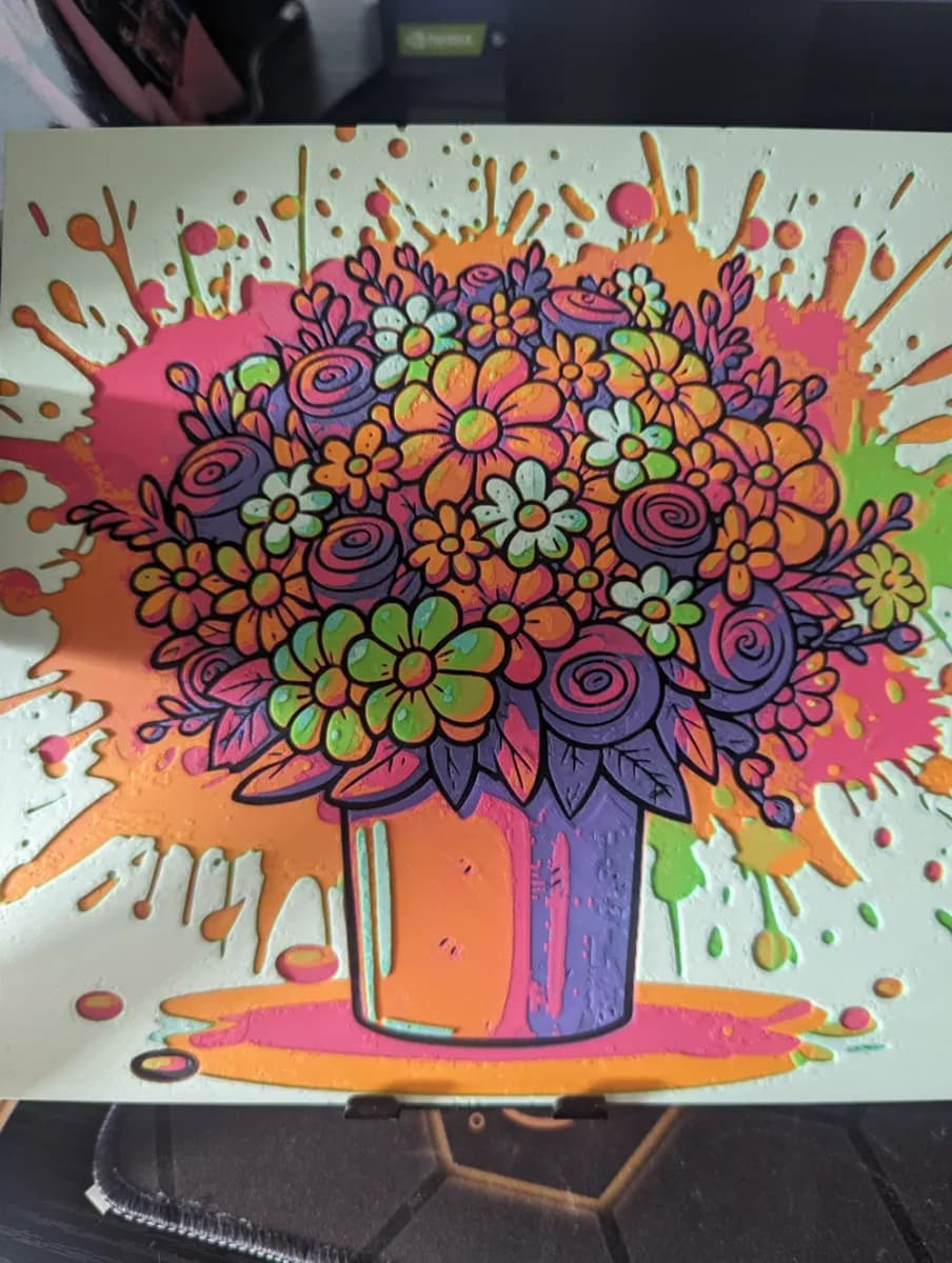 Flower Bouquet Hueforge by the_bearded_jedi HueForge model: Flower Bouquet Hueforge by the_bearded_jedi