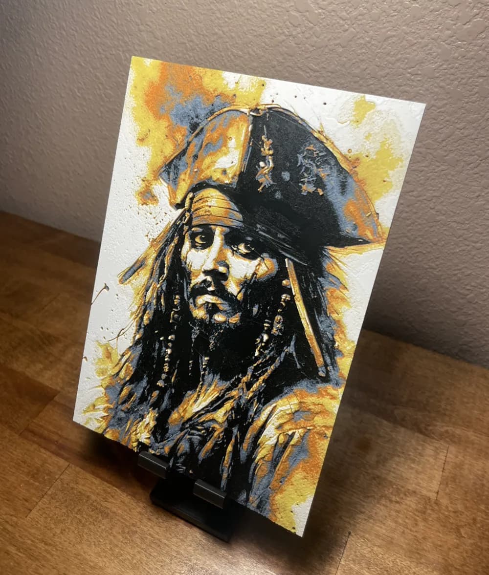 Hueforge - Pirates of the Caribbean - Captain Jack by Cloudy Nostalgia HueForge model: Hueforge - Pirates of the Caribbean - Captain Jack by Cloudy Nostalgia