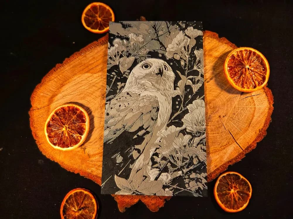 Owl photo 112x200 by EternalDesigns3D HueForge model: Owl photo 112x200 by EternalDesigns3D