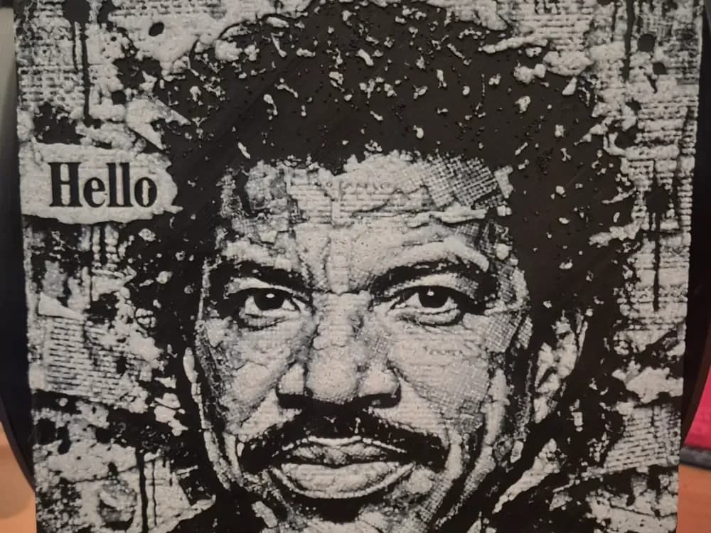 Lionel Richie newspaper hueforge by Buntsta HueForge model: Lionel Richie newspaper hueforge by Buntsta