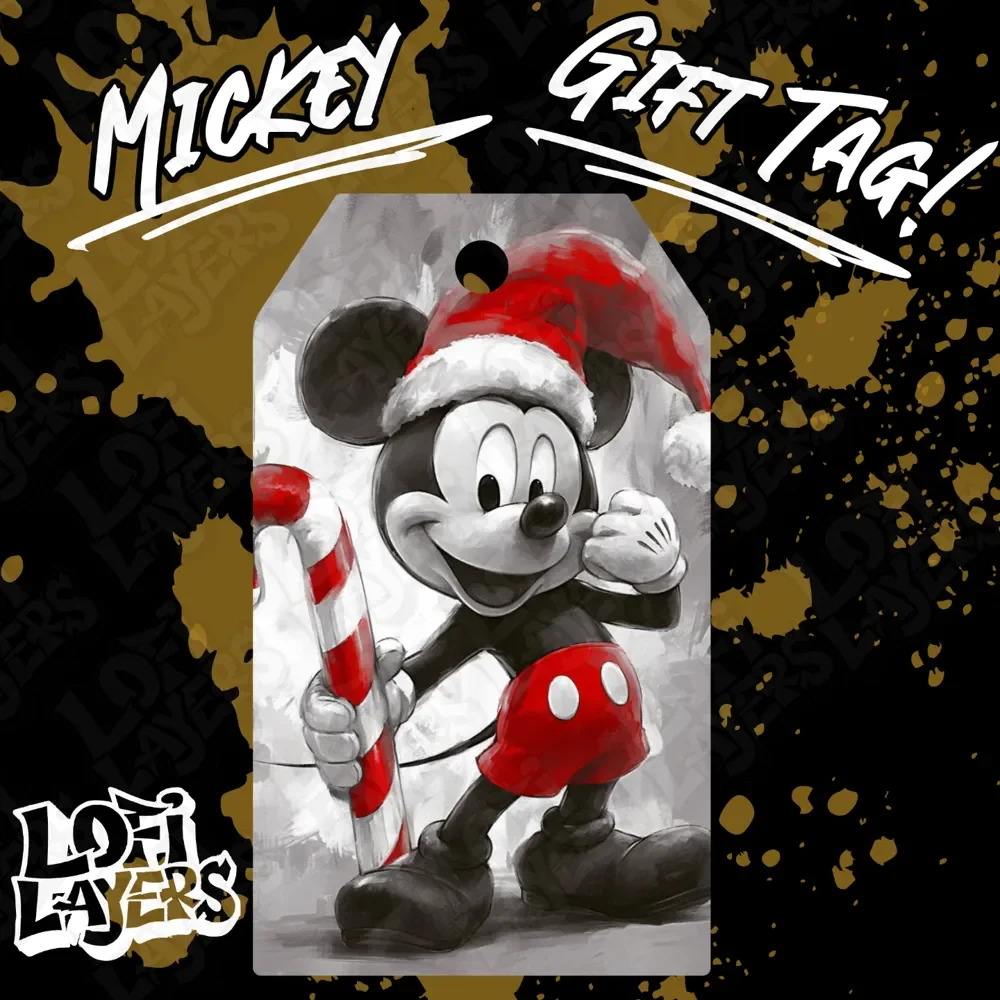 Mickey Mouse Gift Tag Hueforge by LoFi Layers HueForge model: Mickey Mouse Gift Tag Hueforge by LoFi Layers