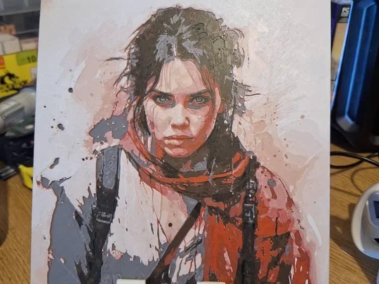 Starwars Rey - Hueforge by 3dGlow HueForge model: Starwars Rey - Hueforge by 3dGlow