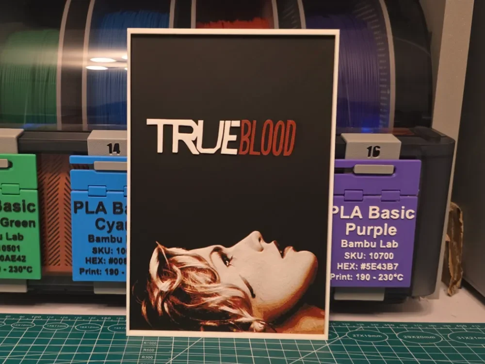 True Blood Series Poster - Hueforge Art by Lumpy3D HueForge model: True Blood Series Poster - Hueforge Art by Lumpy3D