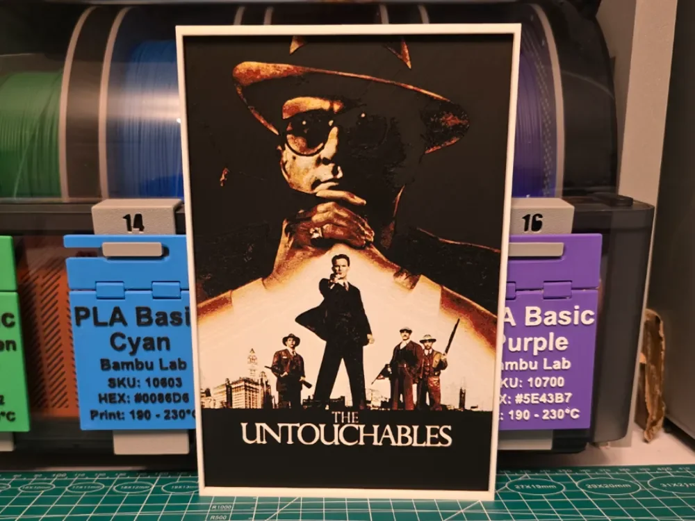The Untouchables Movie Poster - Hueforge Art by Lumpy3D HueForge model: The Untouchables Movie Poster - Hueforge Art by Lumpy3D