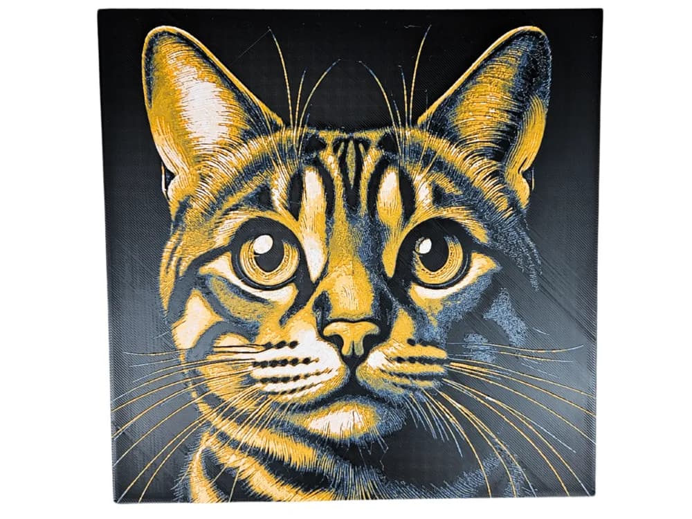 HueForge model: Bengal Tabby Cat by BusyKikiBee