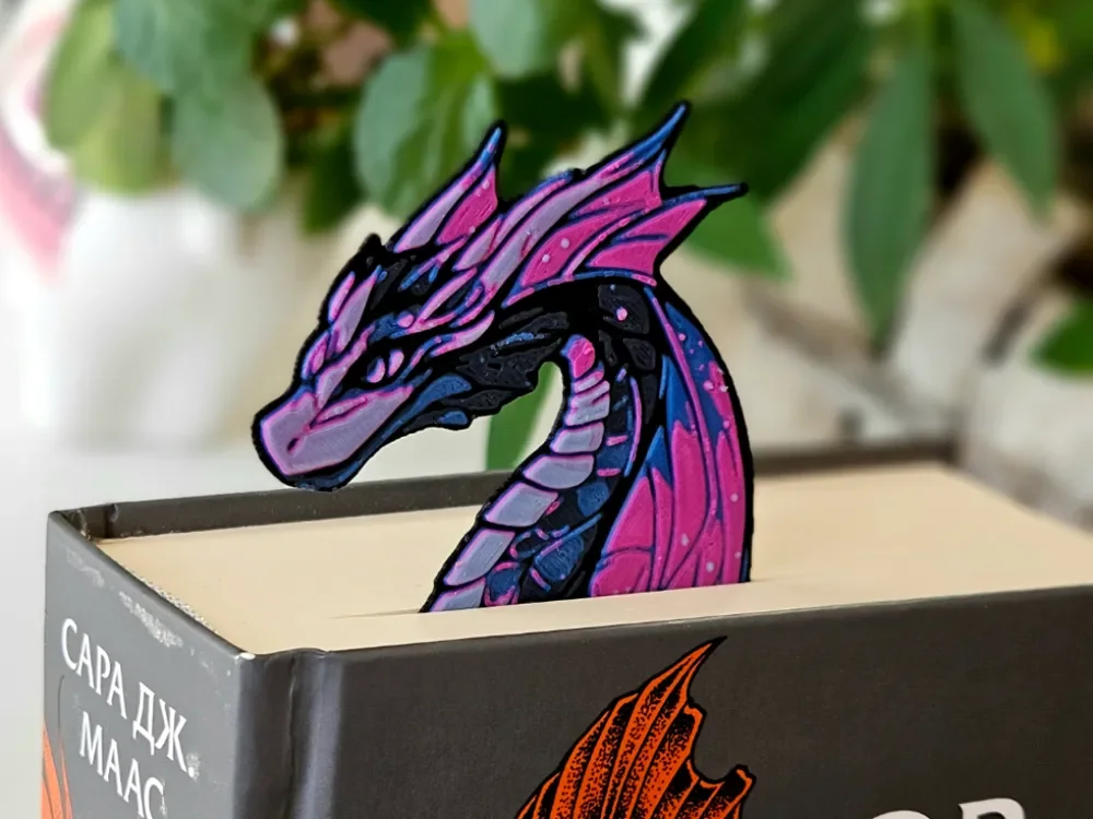Sea Wyvern - Dragon Bookmark by C3D HueForge model: Sea Wyvern - Dragon Bookmark by C3D