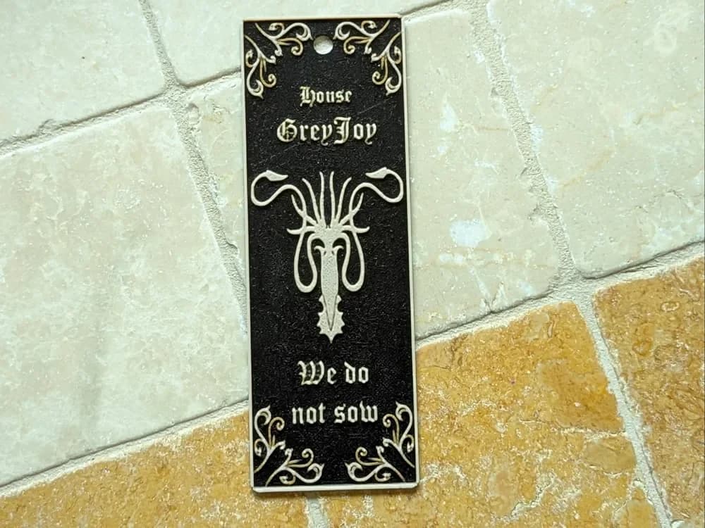 A Game of Throne Bookmarks - House Greyjoy by suaimondi HueForge model: A Game of Throne Bookmarks - House Greyjoy by suaimondi