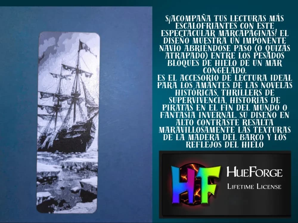 Bookmark Frozen Ship by FYTY112 HueForge model: Bookmark Frozen Ship by FYTY112