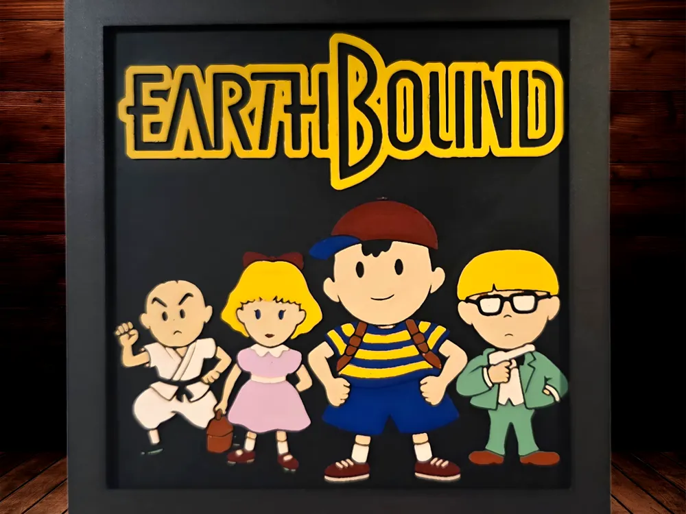 Earthbound Gang by Side Quest Hues HueForge model: Earthbound Gang by Side Quest Hues