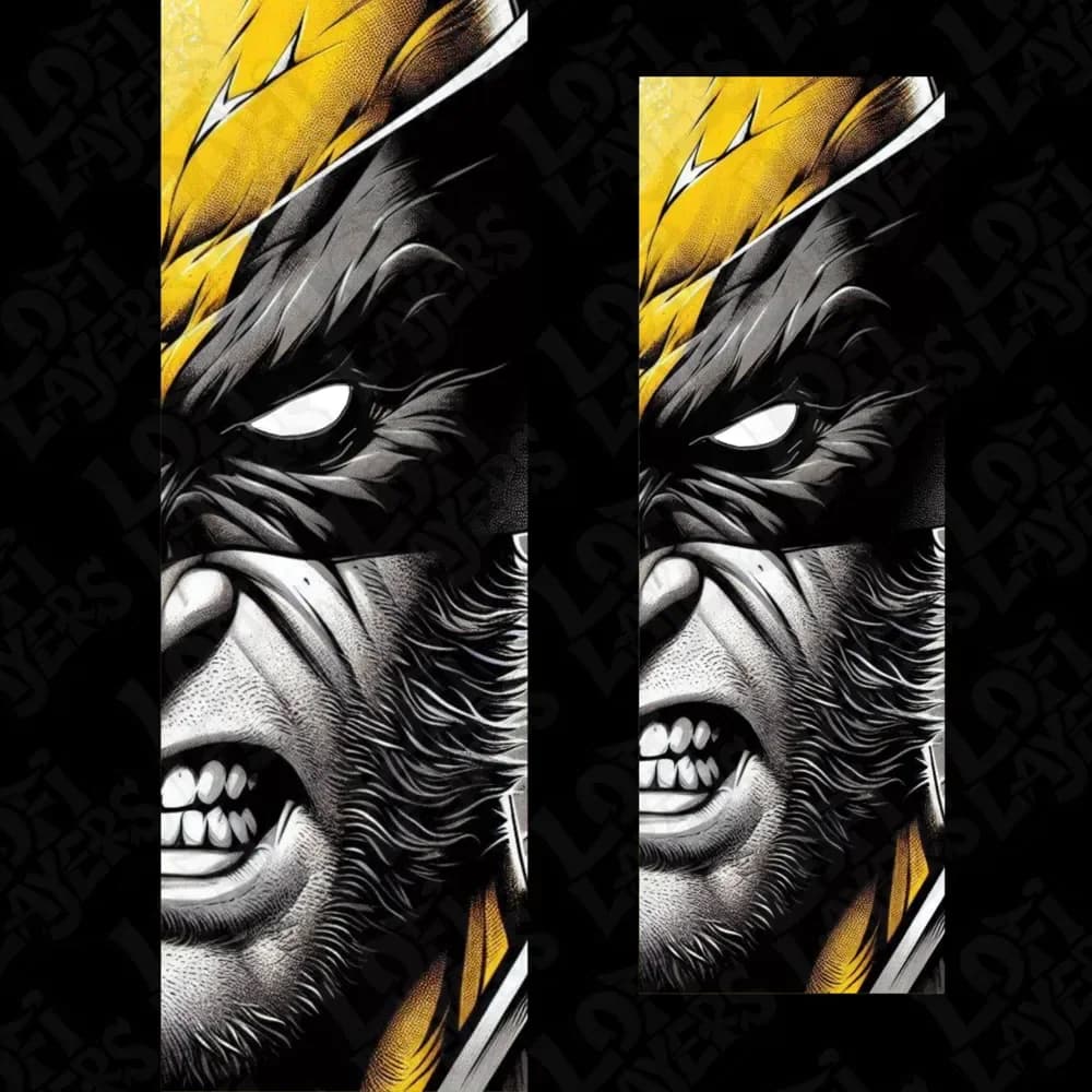 Wolverine Bookmark Hueforge by LoFi Layers HueForge model: Wolverine Bookmark Hueforge by LoFi Layers