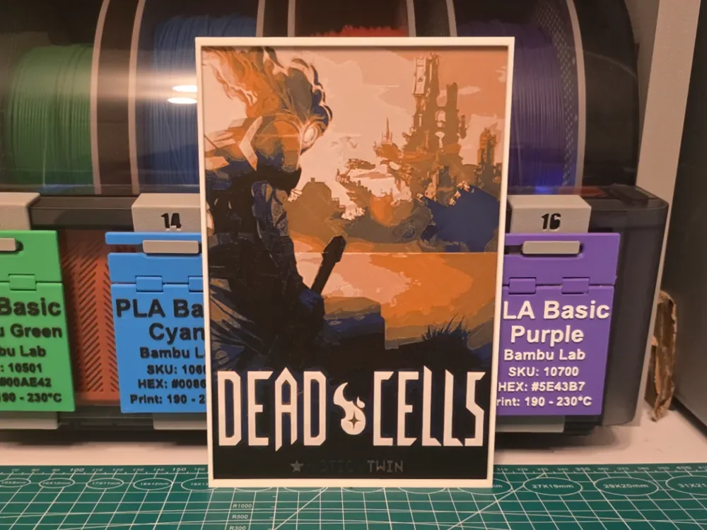 Dead Cells Game Poster - Hueforge Art by Lumpy3D HueForge model: Dead Cells Game Poster - Hueforge Art by Lumpy3D