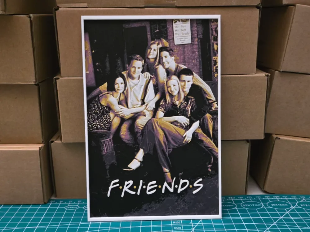 Friends Poster - Hueforge Art by Lumpy3D HueForge model: Friends Poster - Hueforge Art by Lumpy3D