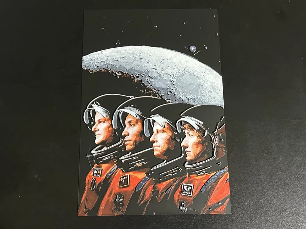 Artemis II astronauts Hueforge