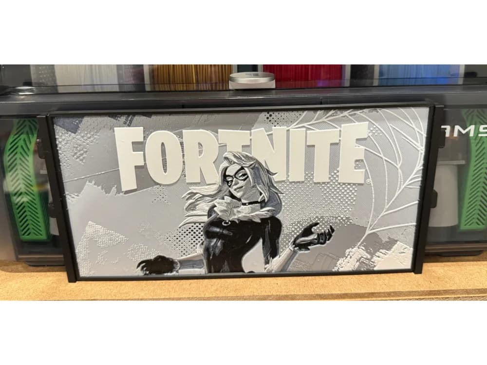Fortnite - Black Cat - AMS Art by Canadian Gamer HueForge model: Fortnite - Black Cat - AMS Art by Canadian Gamer